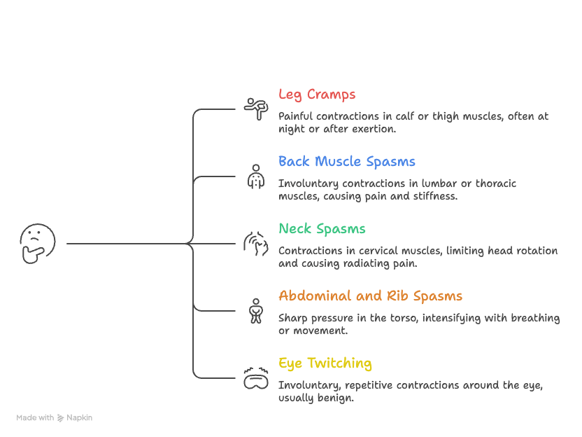 Types Of Muscle Spasm By Location